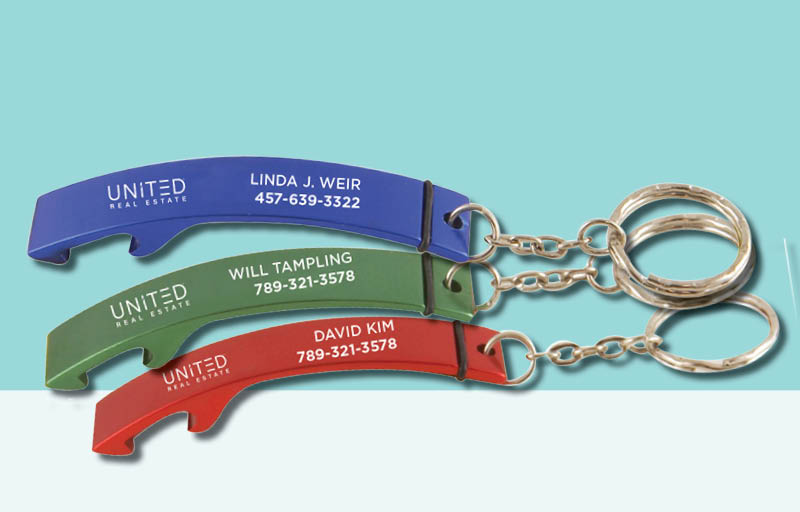 United Real Estate Real Estate Bottle Opener - United Real Estate personalized promotional products | BestPrintBuy.com