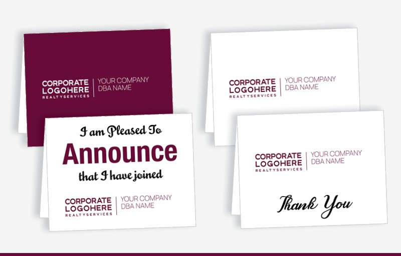 Berkshire Hathaway Real Estate Blank Folded Note Cards -  stationery | BestPrintBuy.com