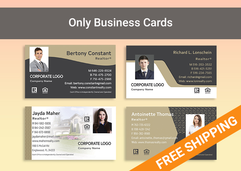 Century 21 Real Estate Gold Agent Package - personalized business cards, letterhead, envelopes and note cards | BestPrintBuy.com