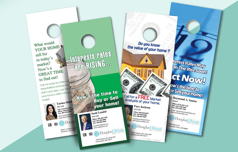 Douglas Elliman One-Sided Door Hangers: Marketing/Farming - Douglas Elliman  Gloss Door Knockers for Realtors | BestPrintBuy.com