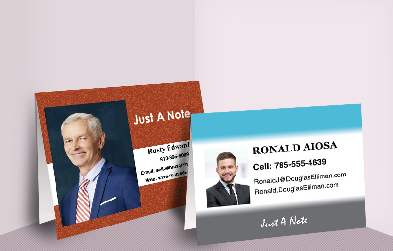 Douglas Elliman Real Estate Folded Note Cards - Douglas Elliman Real Estate 'Just a Note' note card stationery | BestPrintBuy.com