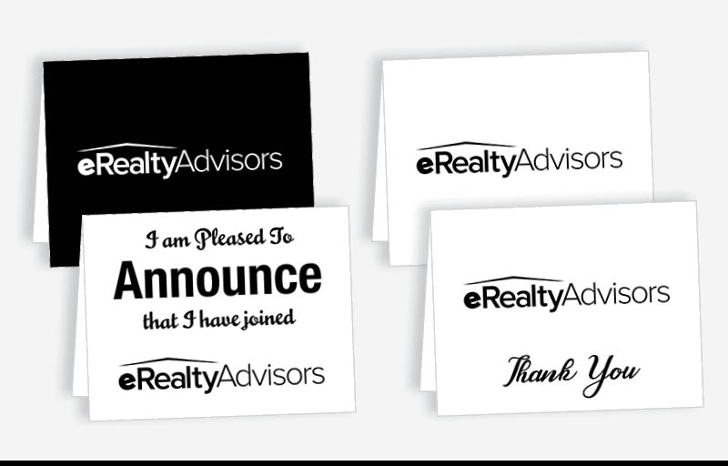 eRealty Advisors Real Estate Blank Folded Note Cards -  stationery | BestPrintBuy.com