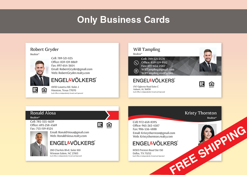 Engel Volkers Real Estate Gold Agent Package - Engel Volkers approved vendor personalized business cards, letterhead, envelopes and note cards | BestPrintBuy.com