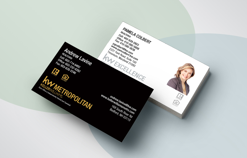 Keller Williams Real Estate Foil Business Cards - KW Approved Vendor Gold or Silver Foil Business Cards on Silk Laminated Stock for Realtors | BestPrintBuy.com