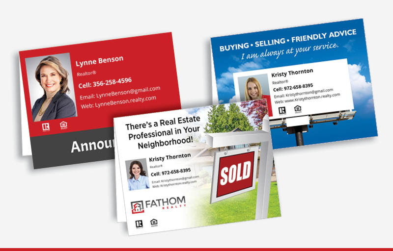 Fathom Realty Real Estate Postcard Mailing -  direct mail postcard templates and mailing services | BestPrintBuy.com