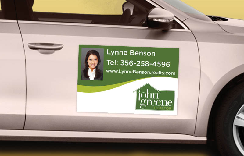 John Greene Realtor Real Estate 12 x 18 with Photo Car Magnets - Custom car magnets for realtors | BestPrintBuy.com
