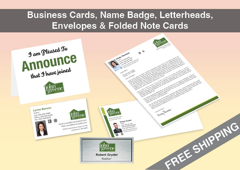 John Greene Realtor Real Estate BC Agent Package - John Greene Realtor approved vendor personalized business cards| BestPrintBuy.com