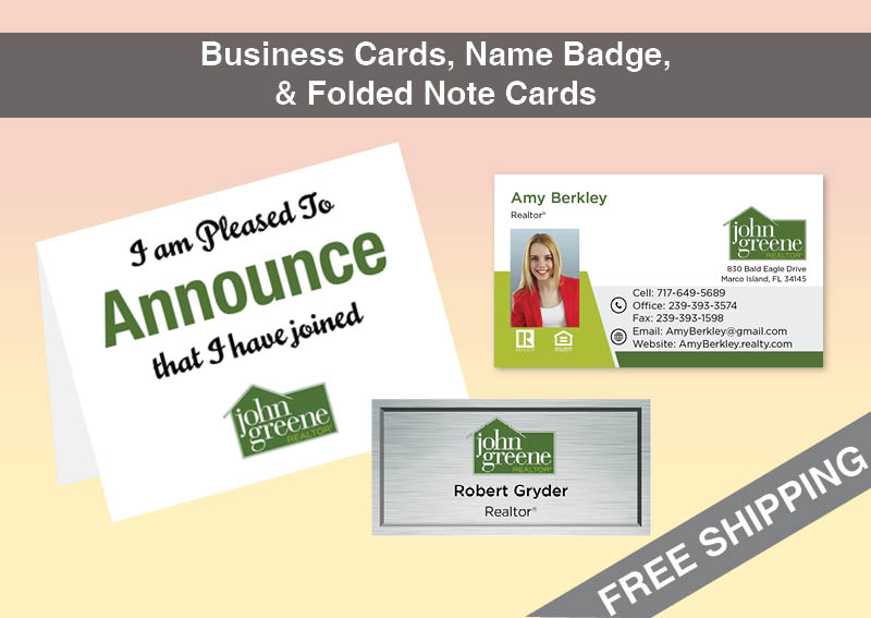 John Greene Realtor Real Estate BC Agent Package - John Greene Realtor approved vendor personalized business cards| BestPrintBuy.com