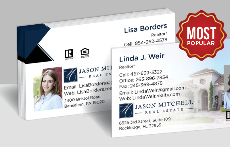 Jason Mitchell Real Estate Standard Business Cards - Standard & Rounded Corner Business Cards for Realtors | BestPrintBuy.com