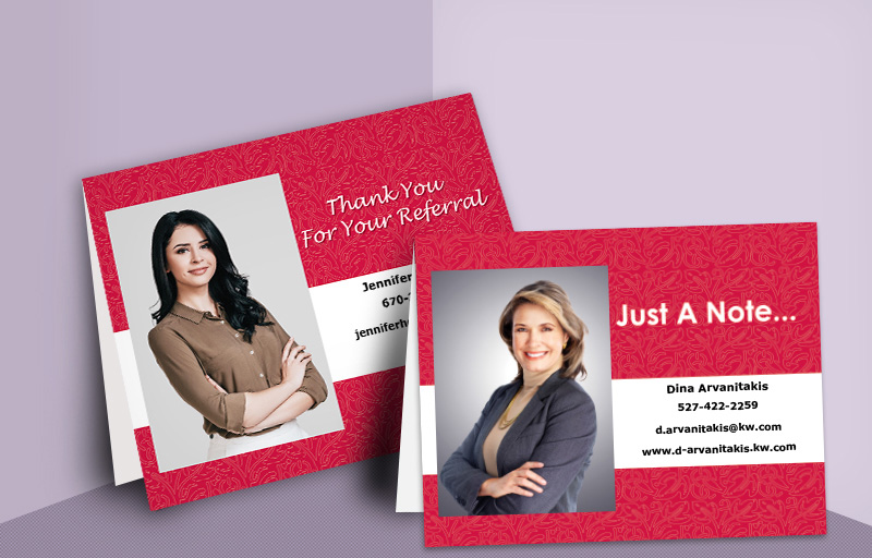 Keller Williams Real Estate Folded Note Cards - KW approved vendor note card stationery | BestPrintBuy.com
