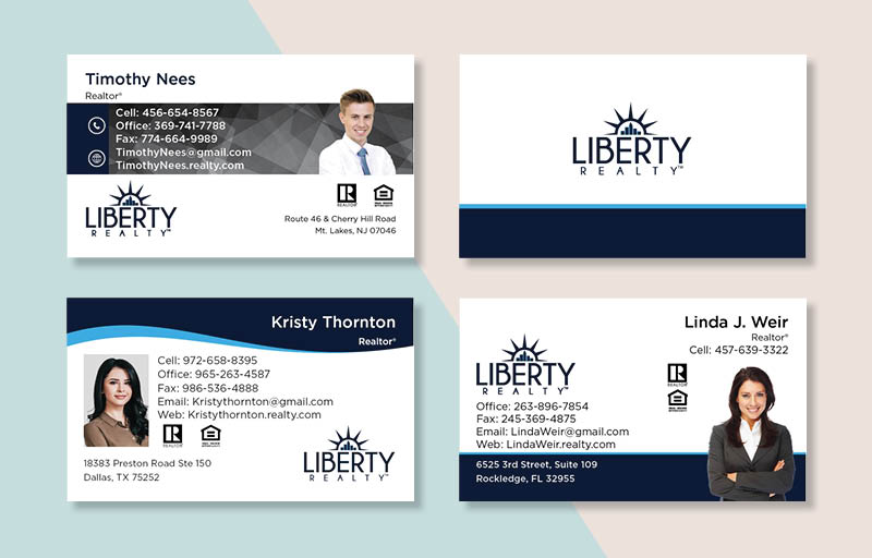 Liberty Realty Real Estate Business Card Magnets - magnets with photo and contact info | BestPrintBuy.com