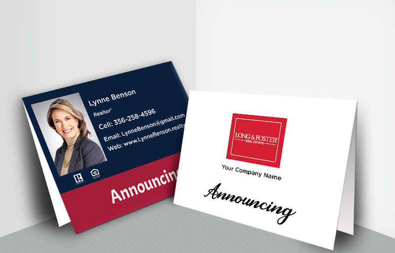 Long and Foster Real Estate Folded Note Cards - Long and Foster announcing note card stationery | BestPrintBuy.com