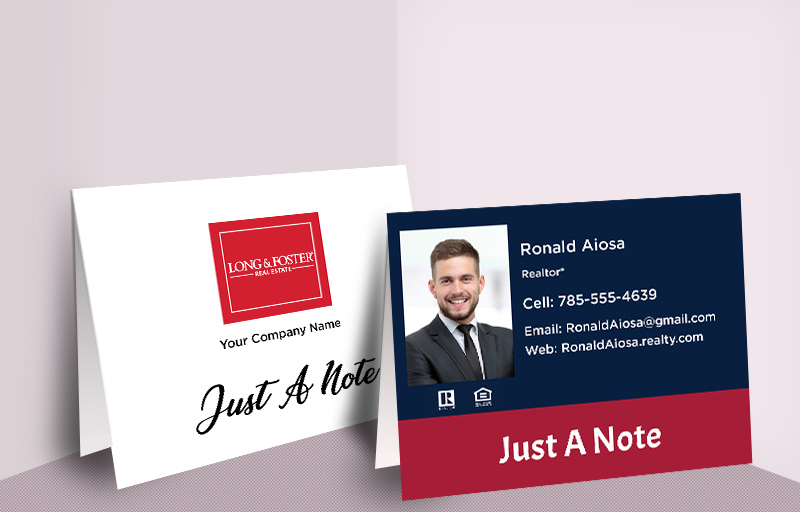 Long and Foster Real Estate Folded Note Cards - Long and Foster  'Just a Note' note card stationery | BestPrintBuy.com