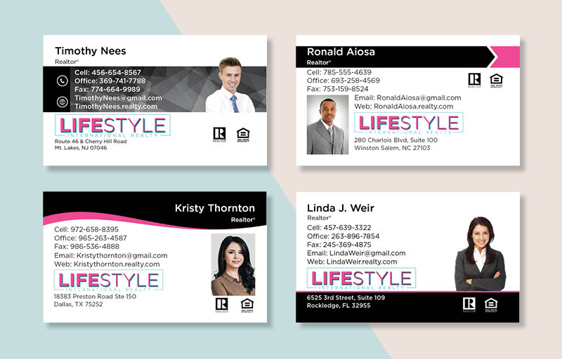 LIFESTYLE International Realty Real Estate Business Card Magnets - magnets with photo and contact info | BestPrintBuy.com