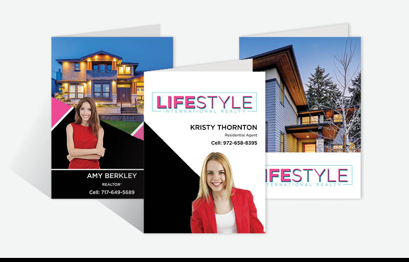 LIFESTYLE International Realty Real Estate Custom Presentation Folders - custom folders | BestPrintBuy.com