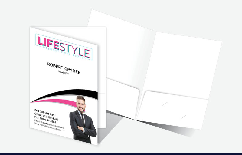 LIFESTYLE International Realty Real Estate Econo Presentation Folders - Econo Presentation Folders | BestPrintBuy.com