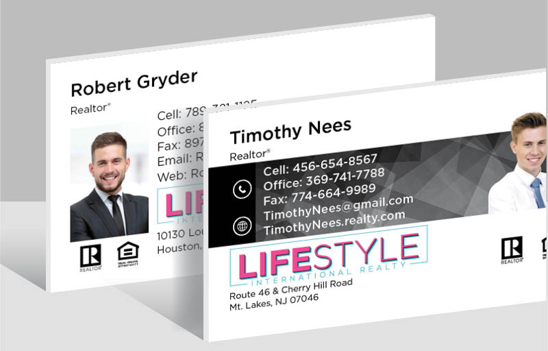 LIFESTYLE International Realty Real Estate Ultra Thick Business Cards - Thick Stock & Matte Finish Business Cards for Realtors | BestPrintBuy.com