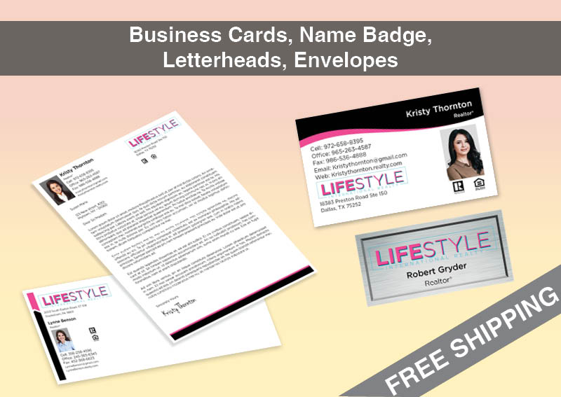 LIFESTYLE International Realty Real Estate Bronze Agent Package - LIFESTYLE International Realty approved vendor personalized business cards, letterhead, envelopes and note cards | BestPrintBuy.com