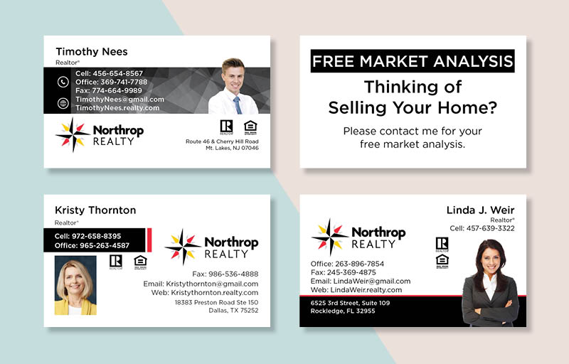 Northrop Realty Real Estate Business Card Magnets - magnets with photo and contact info | BestPrintBuy.com