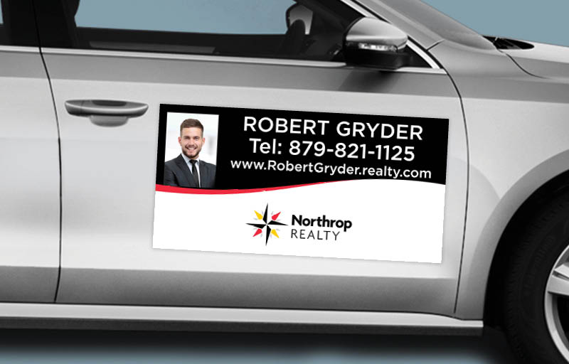 Northrop Realty Real Estate 12 x 24 with Photo Car Magnets - Custom car magnets for realtors | BestPrintBuy.com
