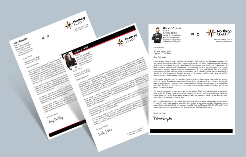 Northrop Realty Real Estate Letterheads - Custom Letterhead Stationery for Realtors | BestPrintBuy.com