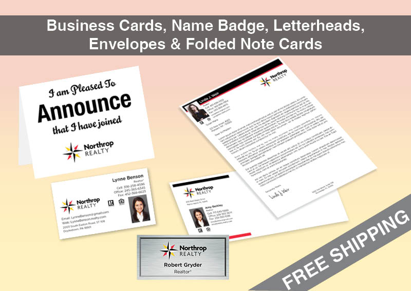 Northrop Realty Real Estate BC Agent Package - Northrop Realty approved vendor personalized business cards| BestPrintBuy.com
