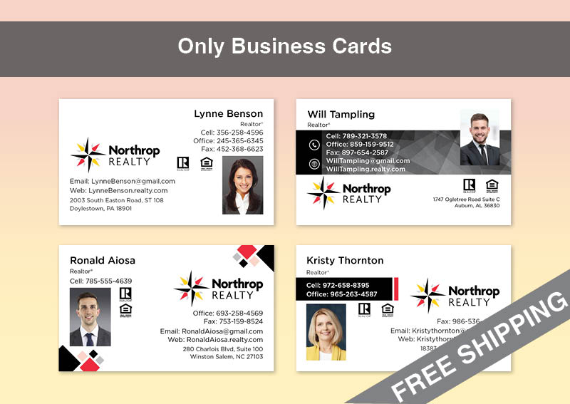 Northrop Realty Real Estate Gold Agent Package - Northrop Realty approved vendor personalized business cards, letterhead, envelopes and note cards | BestPrintBuy.com