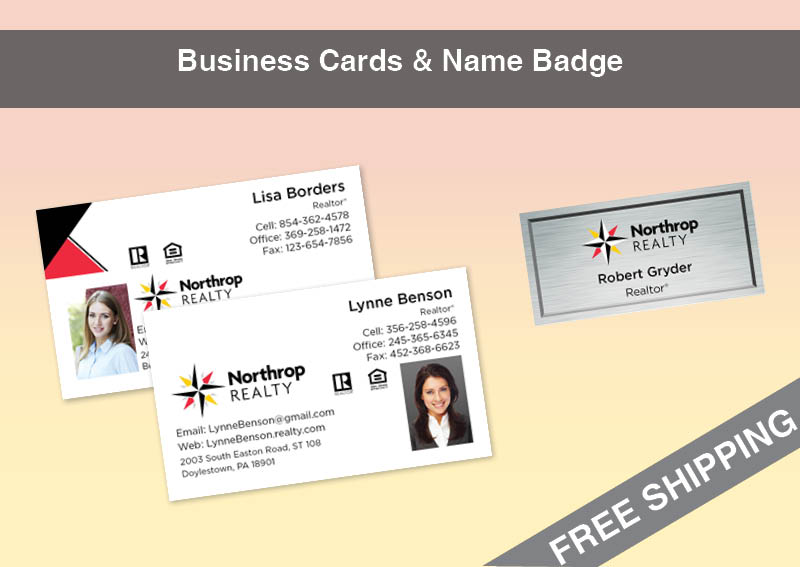 Northrop Realty Real Estate Silver Agent Package - Northrop Realty approved vendor personalized business cards, letterhead, envelopes and note cards | BestPrintBuy.com