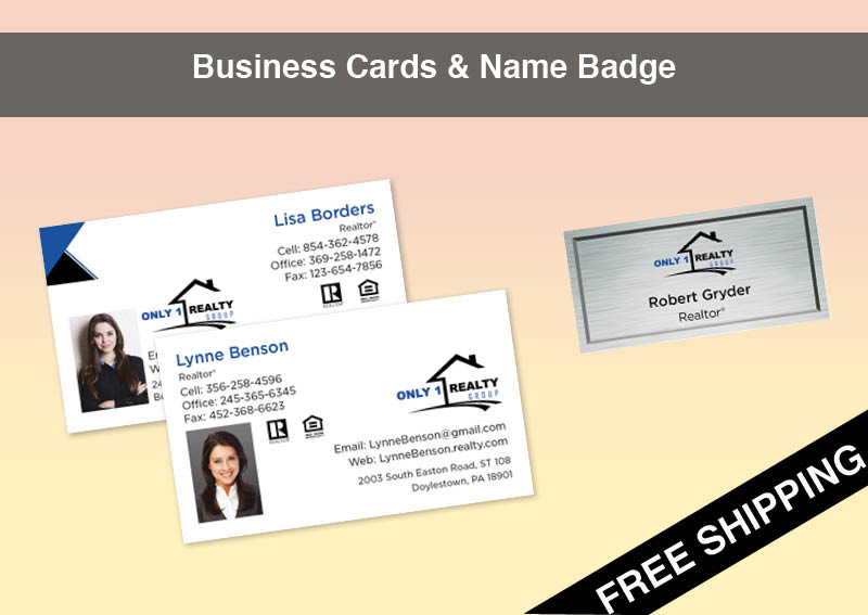 Only 1 Realty Group Real Estate Silver Agent Package - Only 1 Realty Group approved vendor personalized business cards, letterhead, envelopes and note cards | BestPrintBuy.com