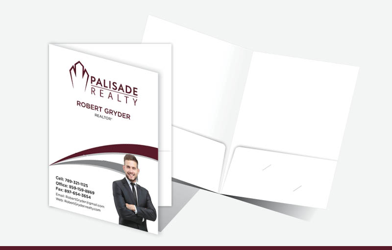 Palisade Realty Econo Presentation Folders - custom folders | BestPrintBuy.com