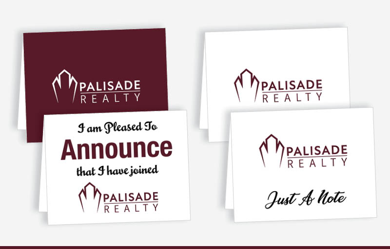 Palisade Realty Real Estate Blank Folded Note Cards -  stationery | BestPrintBuy.com