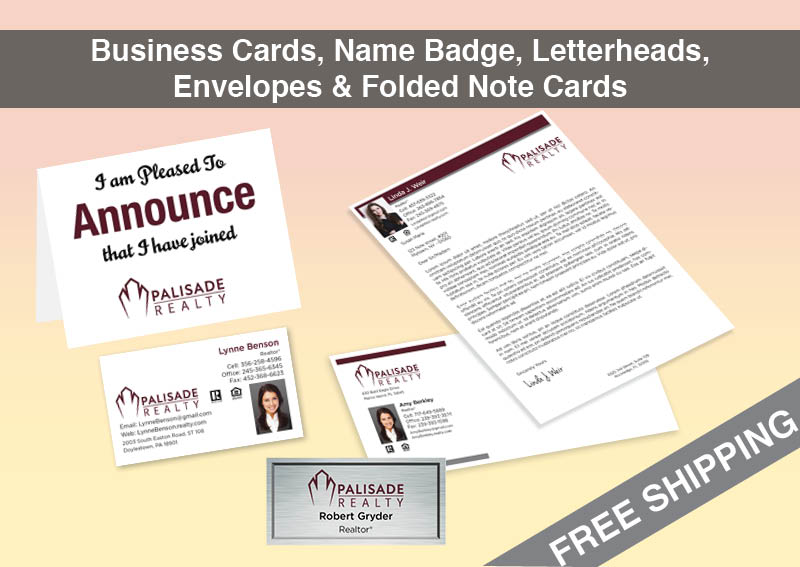 Palisade Realty Real Estate BC Agent Package - Palisade Realty approved vendor personalized business cards| BestPrintBuy.com