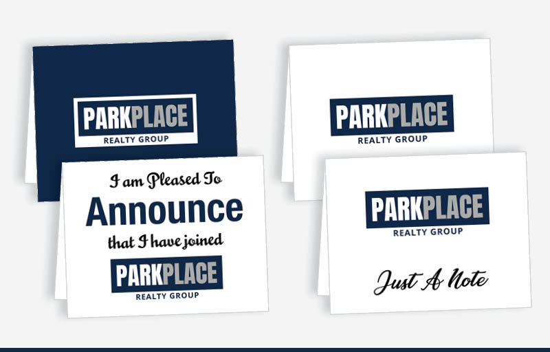 Park Place Realty Group Real Estate Blank Folded Note Cards -  stationery | BestPrintBuy.com