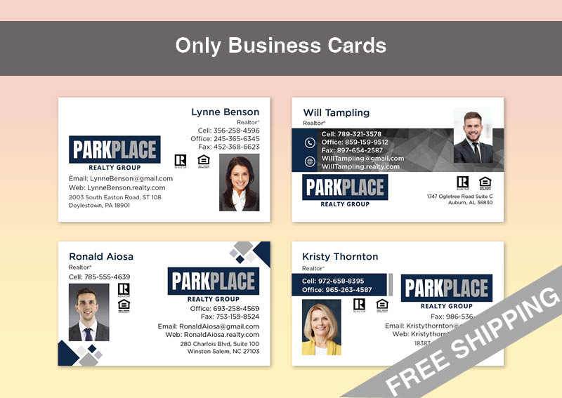 Park Place Realty Group Real Estate Gold Agent Package - Park Place Realty Group approved vendor personalized business cards, letterhead, envelopes and note cards | BestPrintBuy.com