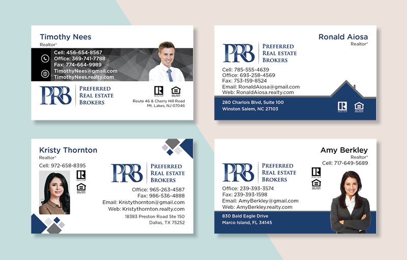 Preferred Real Estate Brokers Real Estate Business Card Magnets - magnets with photo and contact info | BestPrintBuy.com