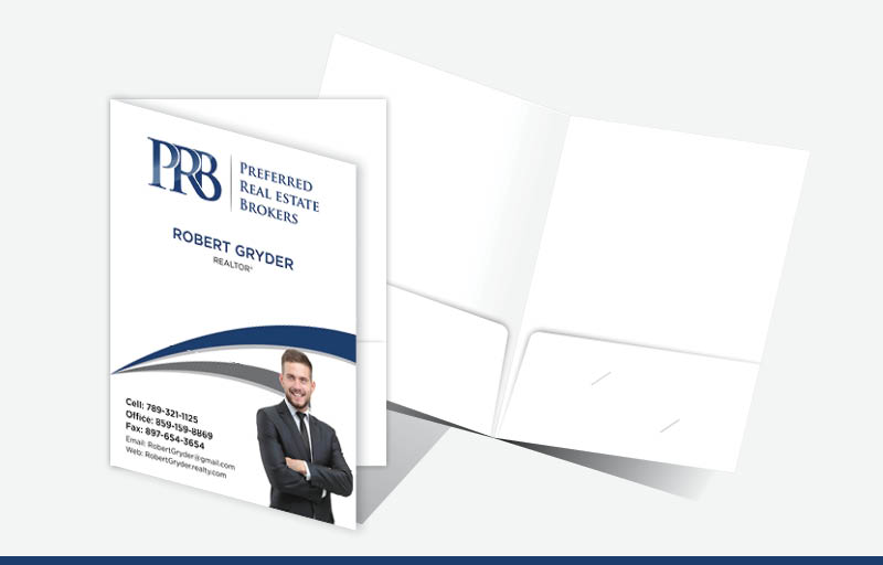 Preferred Real Estate Brokers Econo Presentation Folders - custom folders | BestPrintBuy.com