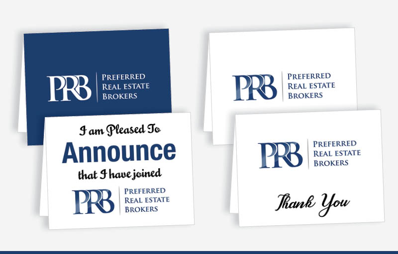 Preferred Real Estate Brokers Real Estate Blank Folded Note Cards -  stationery | BestPrintBuy.com