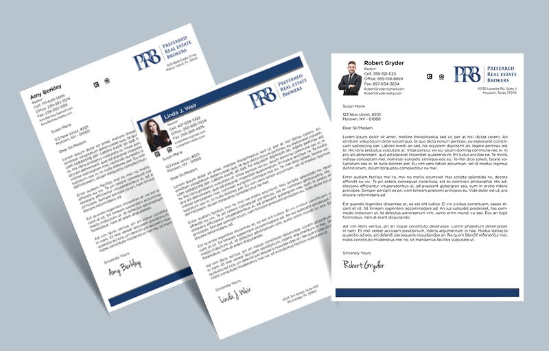 Preferred Real Estate Brokers Real Estate Letterheads - Custom Letterhead Stationery for Realtors | BestPrintBuy.com
