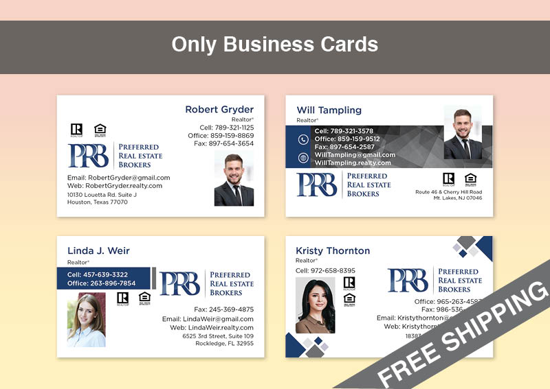 Preferred Real Estate Brokers Real Estate Gold Agent Package - Preferred Real Estate Brokers approved vendor personalized business cards, letterhead, envelopes and note cards | BestPrintBuy.com