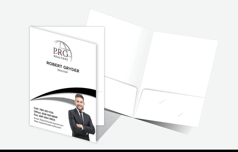 PRG Realtors Econo Presentation Folders - custom folders | BestPrintBuy.com
