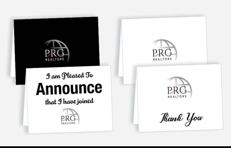 PRG Realtors Real Estate Blank Folded Note Cards -  stationery | BestPrintBuy.com