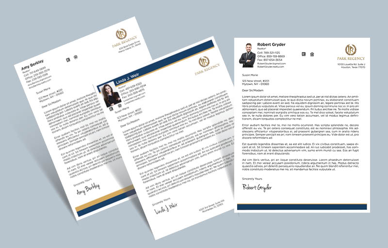 Park Regency Real Estate Letterheads - Custom Letterhead Stationery for Realtors | BestPrintBuy.com