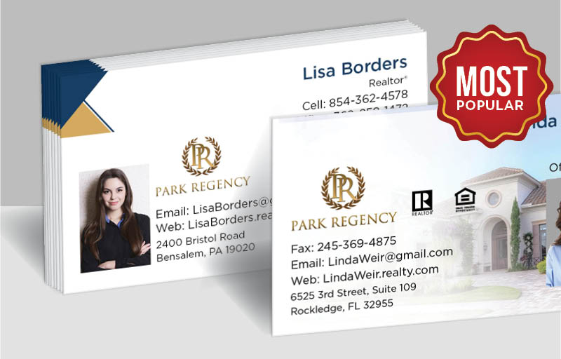 Park Regency Real Estate Standard Business Cards - Standard & Rounded Corner Business Cards for Realtors | BestPrintBuy.com
