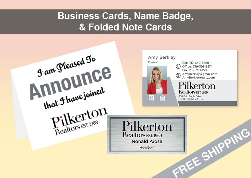 Pilkerton Realtors Real Estate BC Agent Package - Pilkerton Realtors approved vendor personalized business cards| BestPrintBuy.com