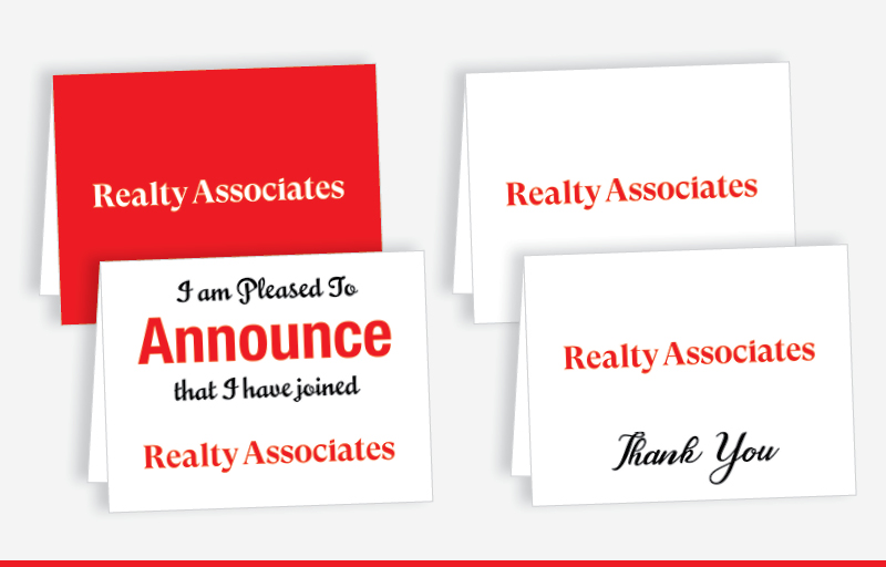 Realty Associates Real Estate Blank Folded Note Cards -  stationery | BestPrintBuy.com