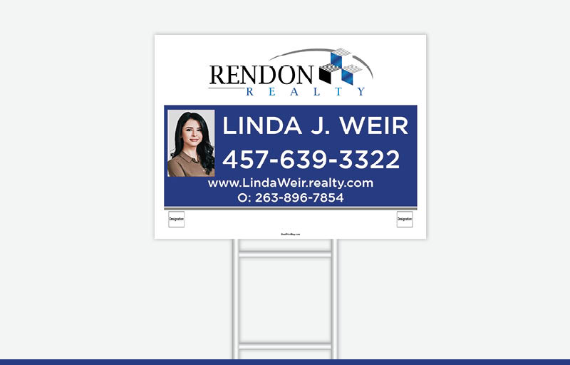 Rendon Realty Real Estate Signs - RNR Signs for Realtors | BestPrintBuy.com