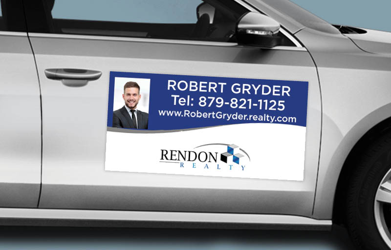 Rendon Realty Real Estate 12 x 24 with Photo Car Magnets - Custom car magnets for realtors | BestPrintBuy.com