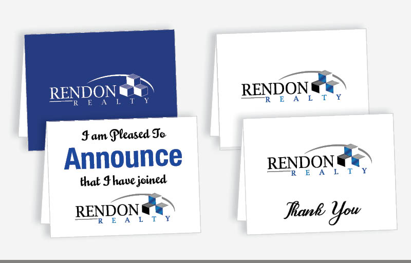 Rendon Realty Real Estate Blank Folded Note Cards -  stationery | BestPrintBuy.com
