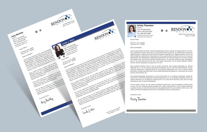 Rendon Realty Real Estate Letterheads - Custom Letterhead Stationery for Realtors | BestPrintBuy.com