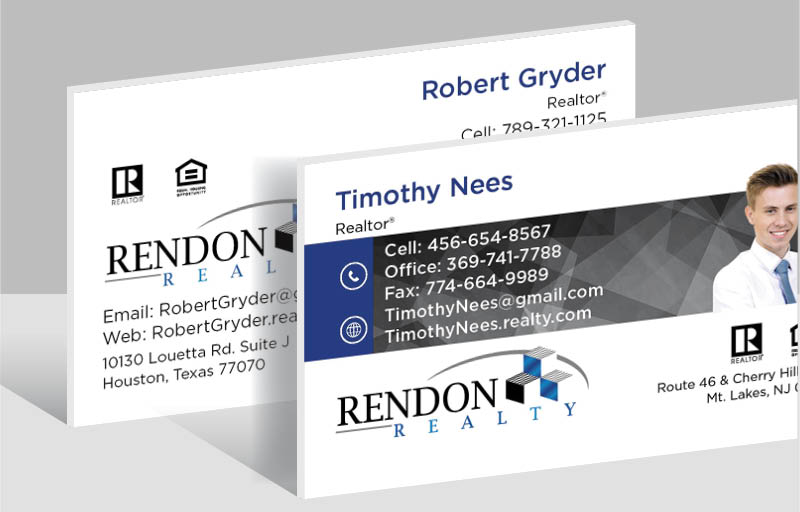 Rendon Realty Real Estate Ultra Thick Business Cards - Thick Stock & Matte Finish Business Cards for Realtors | BestPrintBuy.com